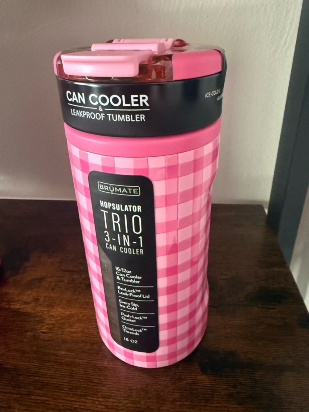 BrüMate Hopsulator TRIO Pink Gingham